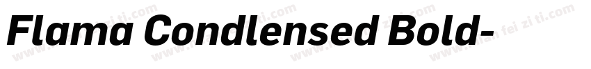 Flama Condlensed Bold字体转换